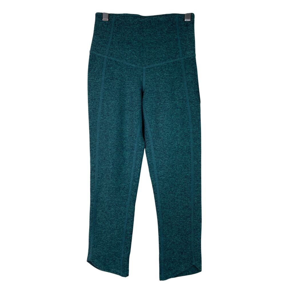 NWT Zella Women's Size XXS Green Teal Titanic Cropped Athletic Leggings $55‎ *